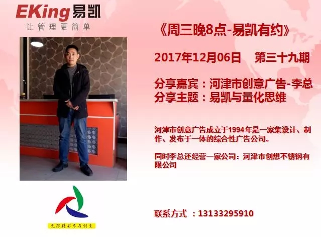 河津市創(chuàng)意廣告李總：易凱與量化思維